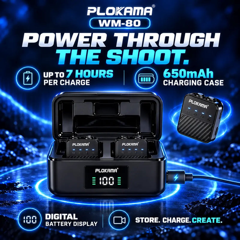 Plokama WM-80 Dual Wireless Microphone with Handheld Sticks visual 5