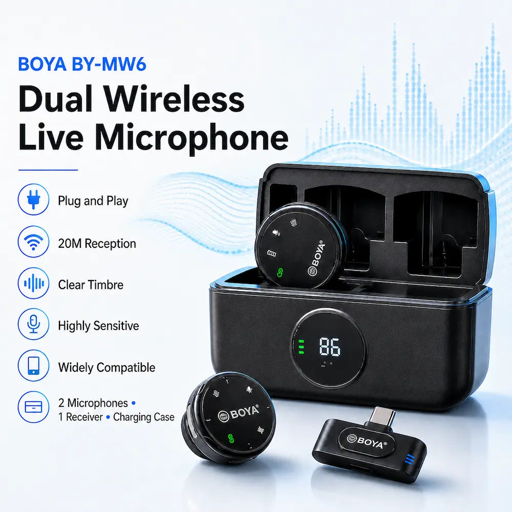 BOYA BY-MW6 Dual Wireless Microphone