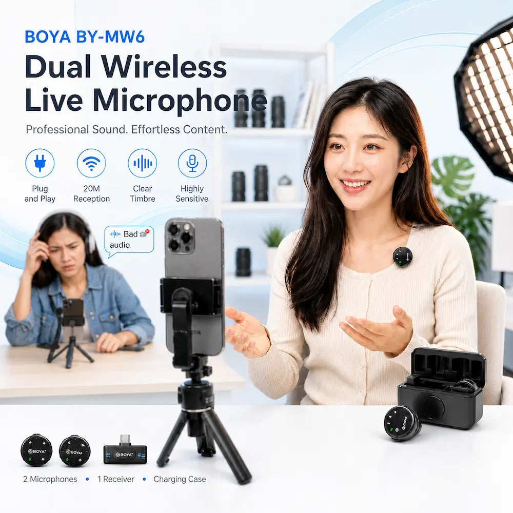 BOYA BY-MW6 Dual Wireless Microphone