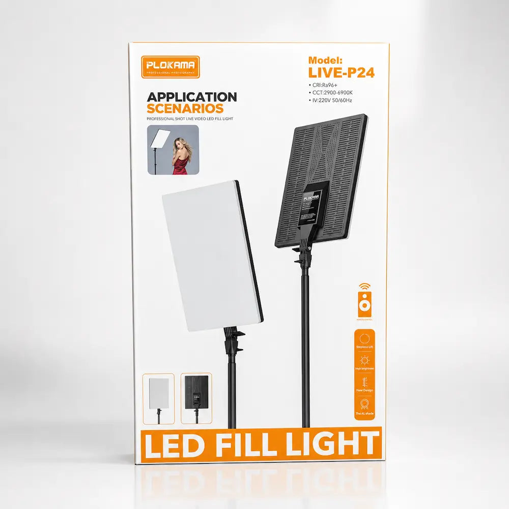 PLOKAMA LIVE-P24 LED Fill Light | Professional Creator Studio Light