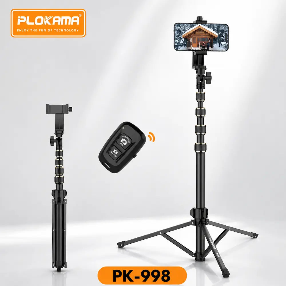 PLOKAMA PK-998 2M Mobile Photography Tripod with Remote