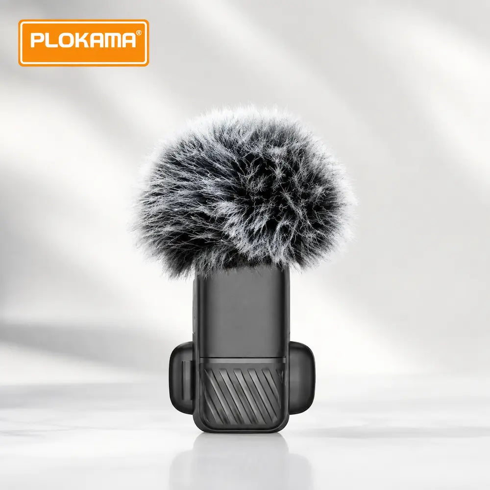 PLOKAMA VM20 Dual Wireless Mic for iPhone & Type-C – 2.4G Lavalier Microphone