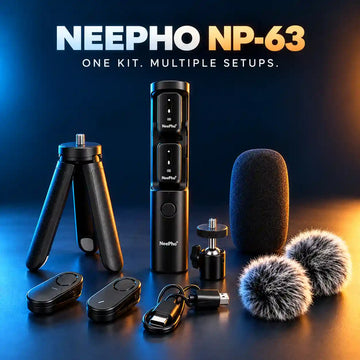 NEEPHO NP-63 4-in-1 Wireless Microphone Creator Kit