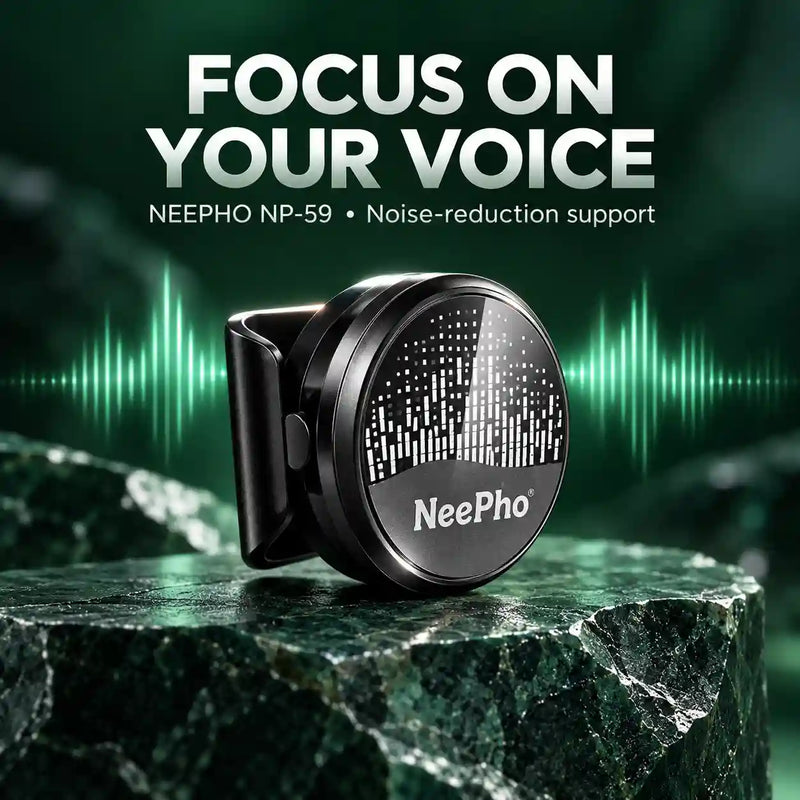 NEEPHO NP-59 Dual Button Microphone with Charging Case visual 4