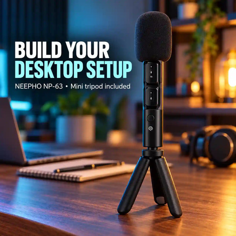 NEEPHO NP-63 4-in-1 Wireless Microphone Creator Kit visual 2