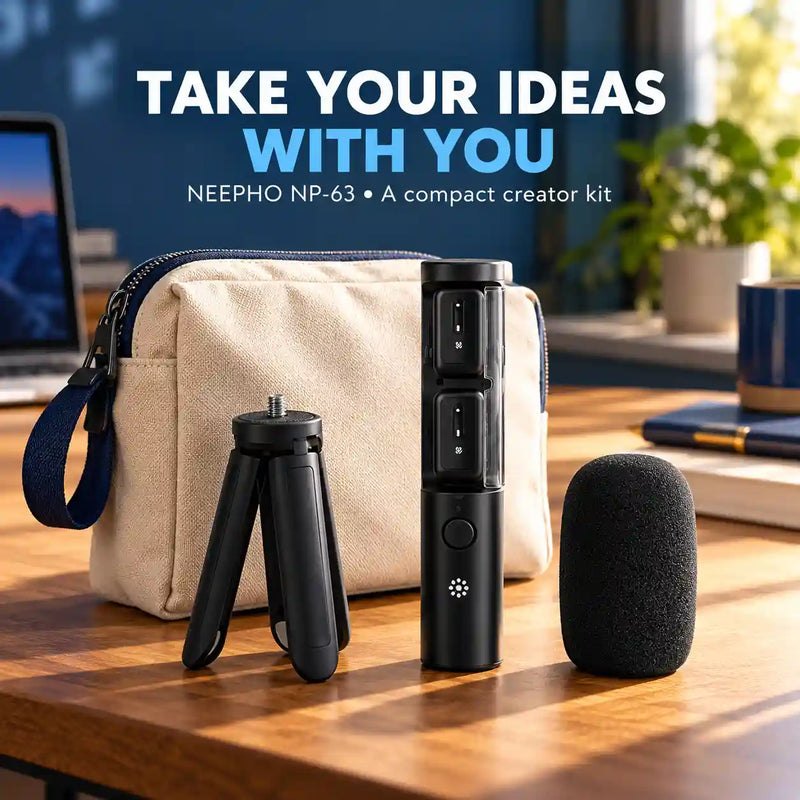 NEEPHO NP-63 4-in-1 Wireless Microphone Creator Kit visual 3
