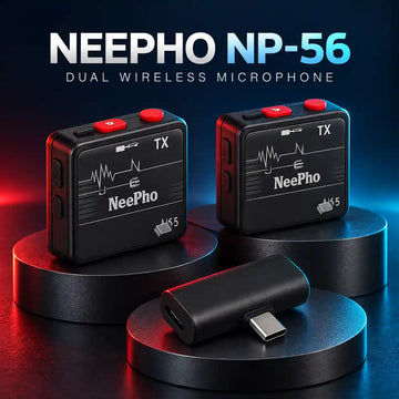 NEEPHO NP-56 Dual Wireless Lavalier Microphone