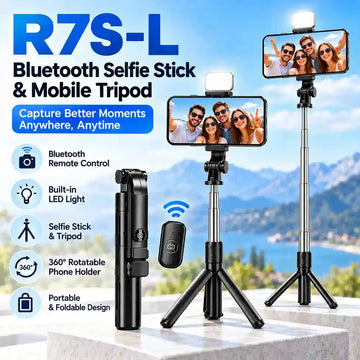 R1S-L  Bluetooth Selfie Stick & Mobile Tripod