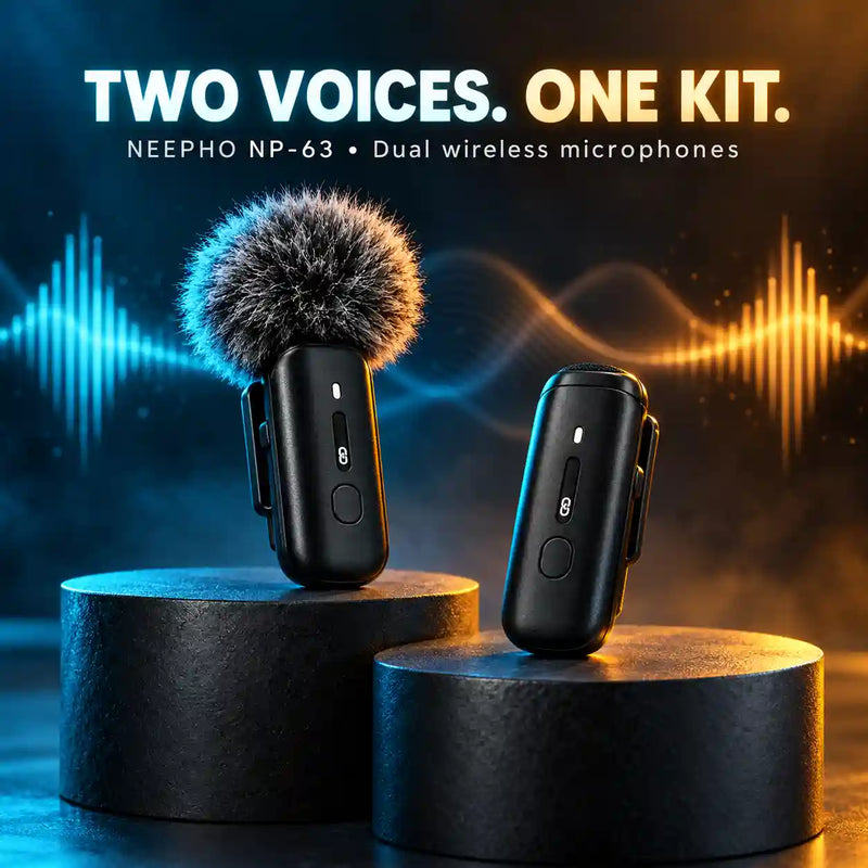 NEEPHO NP-63 4-in-1 Wireless Microphone Creator Kit visual 1