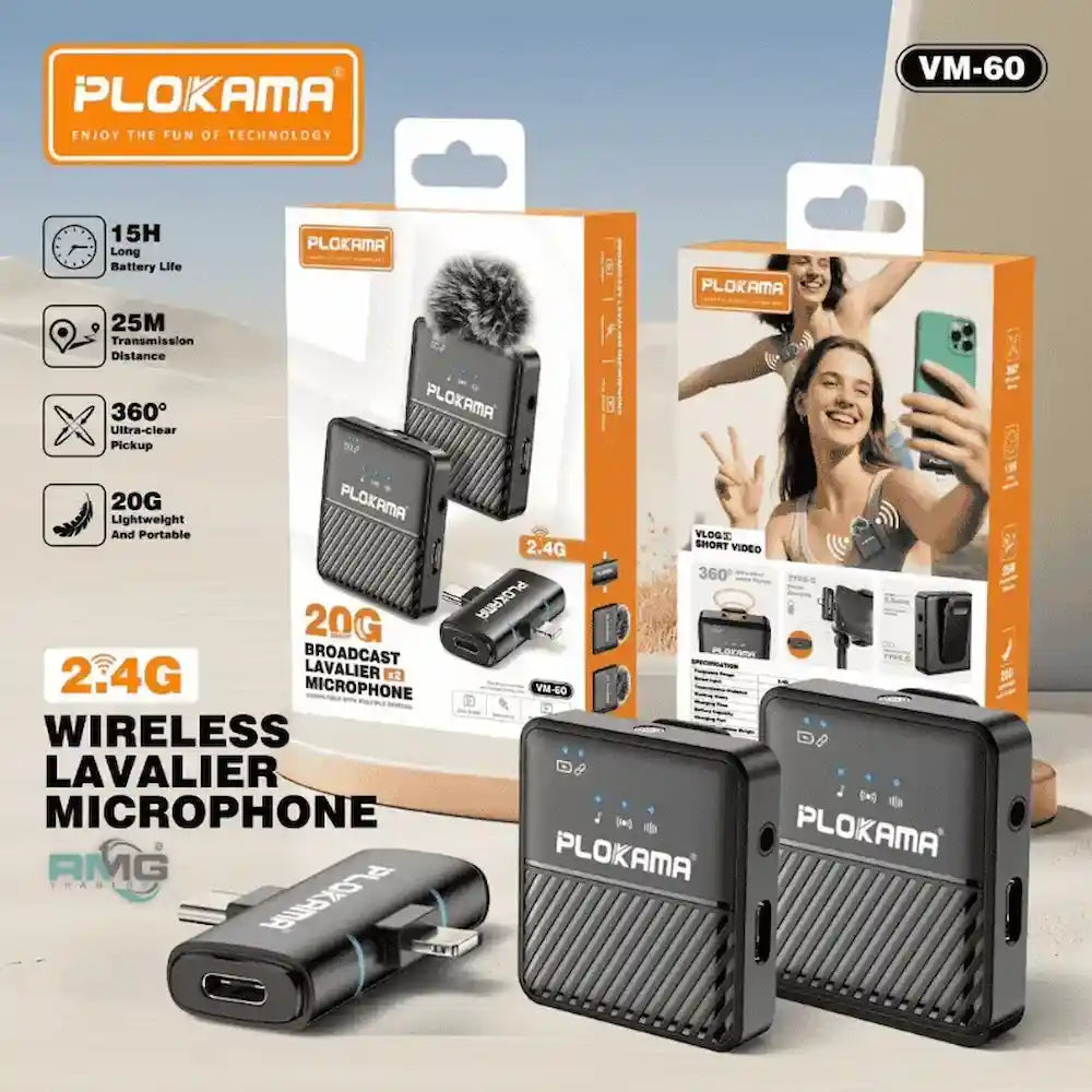 Plokama VM60 Dual Wireless Microphone Price in Pakistan