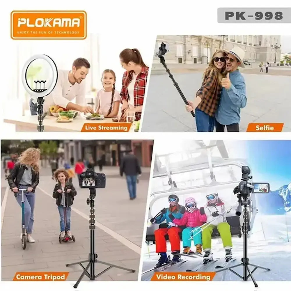 PLOKAMA PK-998 2M Mobile Photography Tripod with Remote