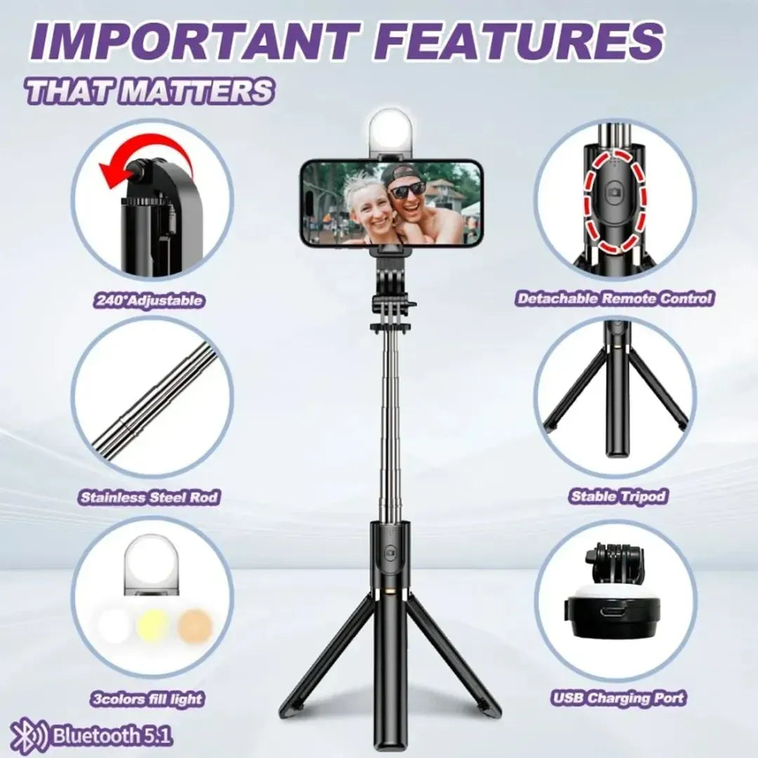 Plokama Live K-8 Tripod Selfie Stick for Mobile Recording