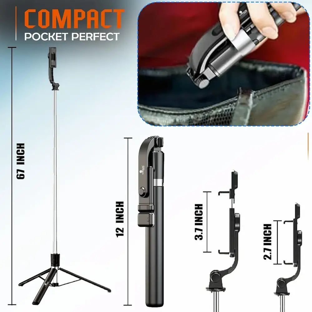 R7S-L Bluetooth Selfie Stick & Mobile Tripod