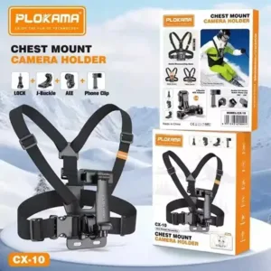 Plokama CX10 chest mount camera holder for hands-free first-person recording