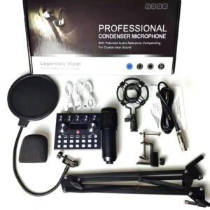 Condenser Mic Set V-10 for voice recording podcasts and streaming