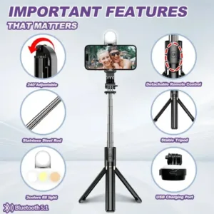 Plokama Live K-8 tripod selfie stick for mobile recording and selfies