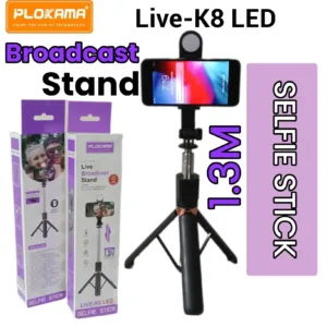 Plokama Live K-8 tripod selfie stick for mobile recording and selfies