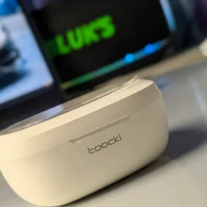 Toocki capsule wireless earbuds in charging case with 90ms low latency and 35 hours battery backup