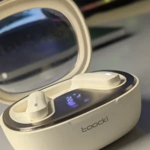 Toocki capsule wireless earbuds in charging case with 90ms low latency and 35 hours battery backup