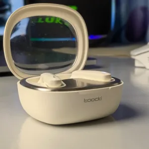 Toocki capsule wireless earbuds in charging case with 90ms low latency and 35 hours battery backup