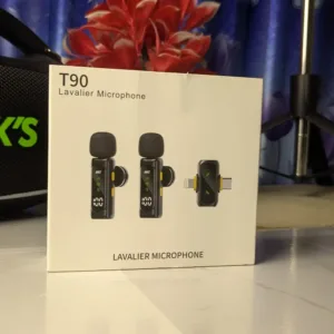 T90 Lavalier Mic plug and play wireless microphone with ANC noise reduction